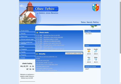 Zobrazit webové stránky Obecní úřad Tehov