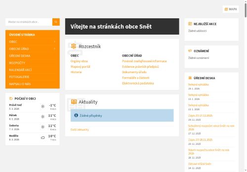 Zobrazit webové stránky Obecní úřad Snět