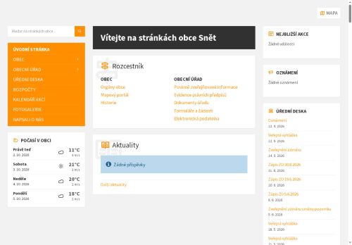 Zobrazit webové stránky Obecní úřad Snět