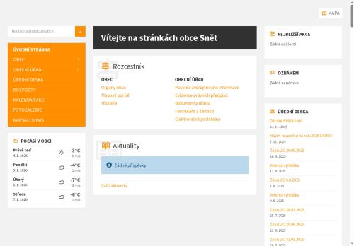 Zobrazit webové stránky Obecní úřad Snět