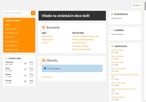 Zobrazit webové stránky Obecní úřad Snět