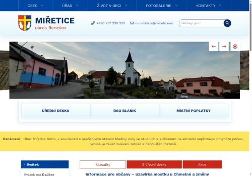 Zobrazit webové stránky Obecní úřad Miřetice