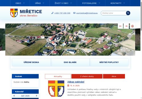 Zobrazit webové stránky Obecní úřad Miřetice