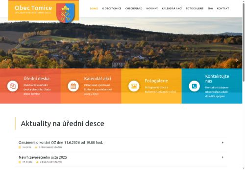 Zobrazit webové stránky Obecní úřad Tomice