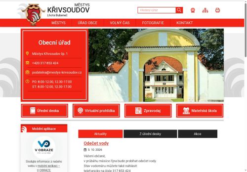 Zobrazit webové stránky Úřad městyse Křivsoudov