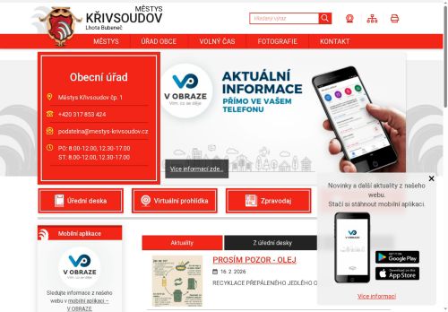 Zobrazit webové stránky Úřad městyse Křivsoudov