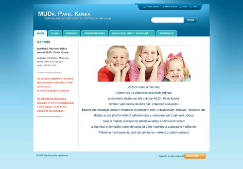 Zobrazit webové stránky Praktický lékař pro děti a dorost - MUDr. Pavel Kosek