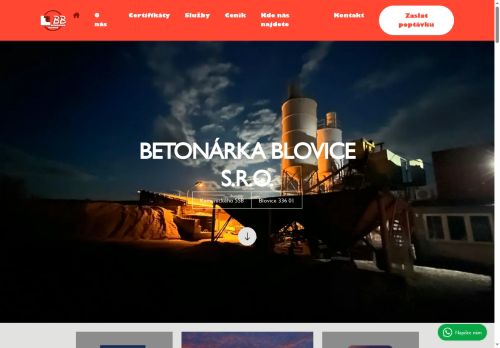 Webové stránky LM betonárka s.r.o., Blovice