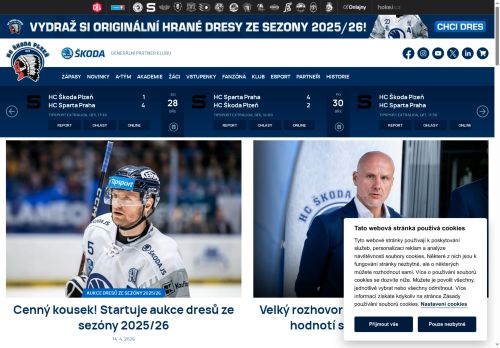 Zobrazit webové stránky HC Škoda Plzeň