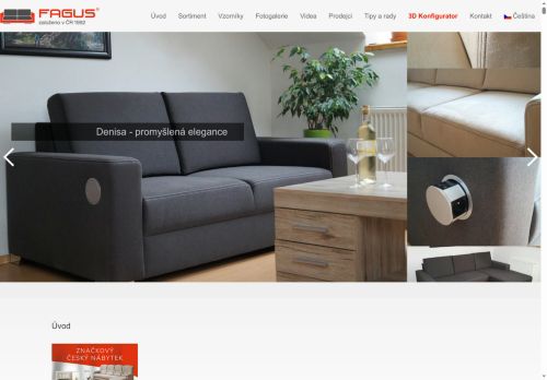 Webové stránky FAGUS - nábytek s.r.o., Předín