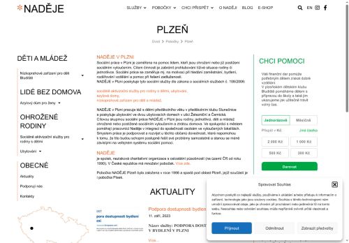 Zobrazit webové stránky Naděje Plzeň