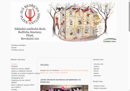 Zobrazit webové stránky Základní umělecká škola Bedřicha Smetany, Plzeň