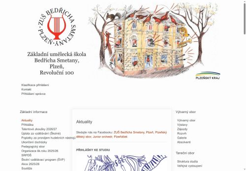 Zobrazit webové stránky Základní umělecká škola Bedřicha Smetany, Plzeň