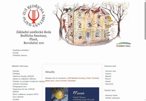 Zobrazit webové stránky Základní umělecká škola Bedřicha Smetany, Plzeň