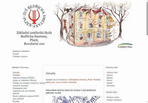 Zobrazit webové stránky Základní umělecká škola Bedřicha Smetany, Plzeň