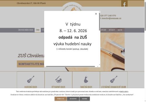 Zobrazit webové stránky Základní umělecká škola, Plzeň, Chválenická