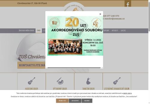Zobrazit webové stránky Základní umělecká škola, Plzeň, Chválenická