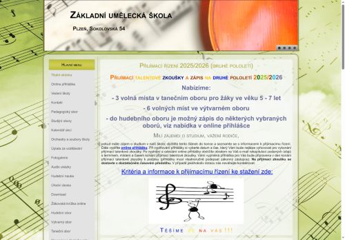 Zobrazit webové stránky Základní umělecká škola, Plzeň, Sokolovská
