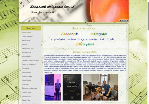 Zobrazit webové stránky Základní umělecká škola, Plzeň, Sokolovská