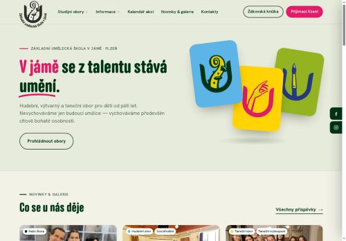 Zobrazit webové stránky Základní umělecká škola, Plzeň, Sokolovská