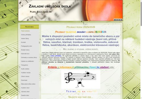 Zobrazit webové stránky Základní umělecká škola, Plzeň, Sokolovská