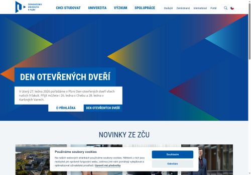 Zobrazit webové stránky Západočeská univerzita v Plzni