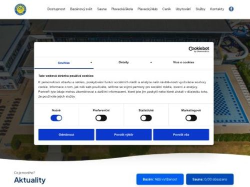 Bazén Slovany - Plavecký areál města Plzně