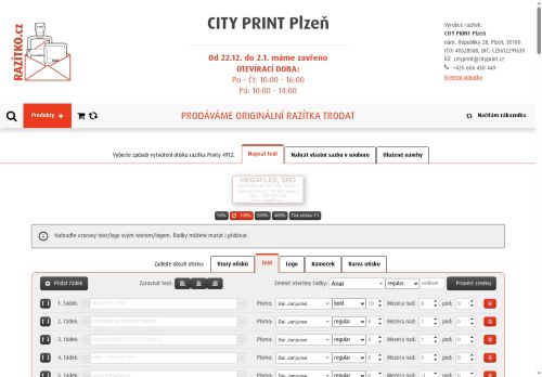 Zobrazit webové stránky City Print