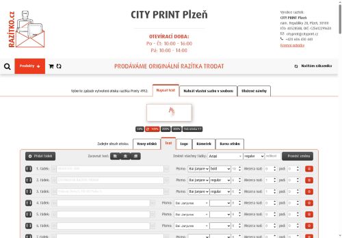 Zobrazit webové stránky City Print