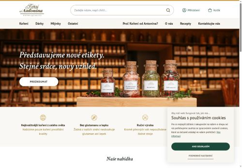 Zobrazit webové stránky Koření od Antonína