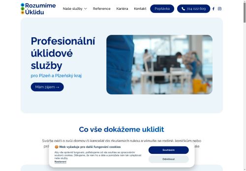 Webové stránky Rozumíme úklidu s.r.o., Plzeň