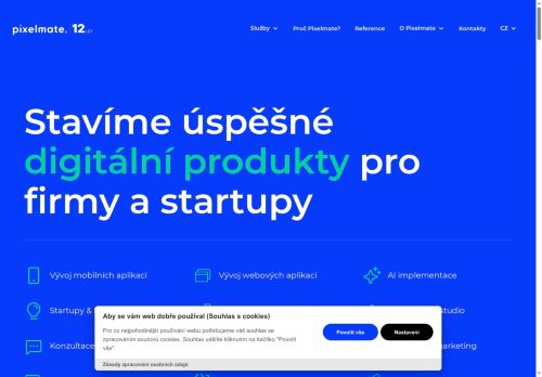 Zobrazit webové stránky Pixelmate - vývoj aplikací