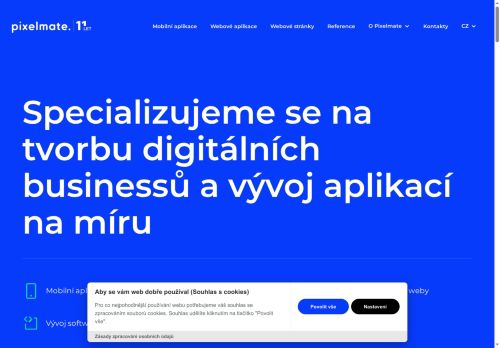 Zobrazit webové stránky Pixelmate - vývoj aplikací