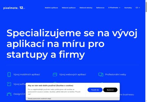 Zobrazit webové stránky Pixelmate - vývoj aplikací