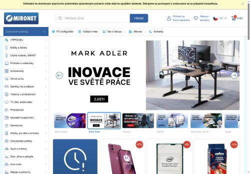 Mironet.cz a.s. nabízí práci na pozici Specialista / Specialistka reklamačního oddělení v obci Praha