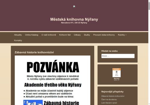 Zobrazit webové stránky Městská knihovna Nýřany
