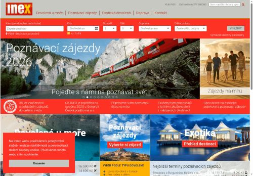 Zobrazit webové stránky INEX - cestovní kancelář s.r.o.
