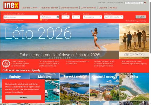 Zobrazit webové stránky INEX - cestovní kancelář s.r.o.