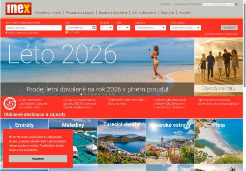 Zobrazit webové stránky INEX - cestovní kancelář s.r.o.