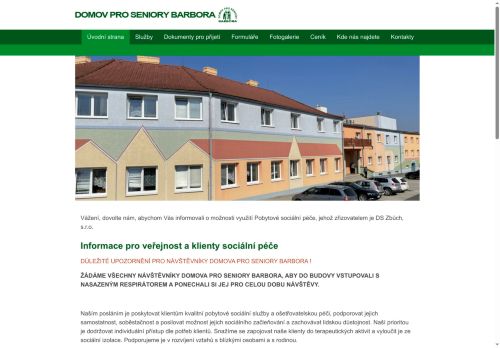 Zobrazit webové stránky Domov pro seniory Barbora