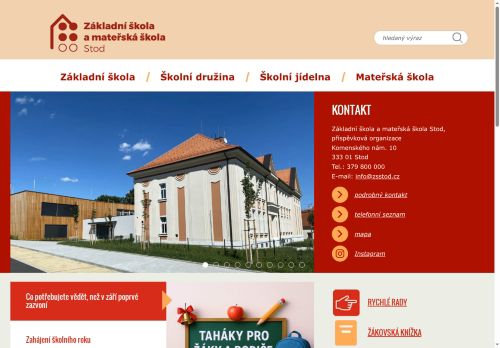 Zobrazit webové stránky Základní škola a mateřská škola Stod