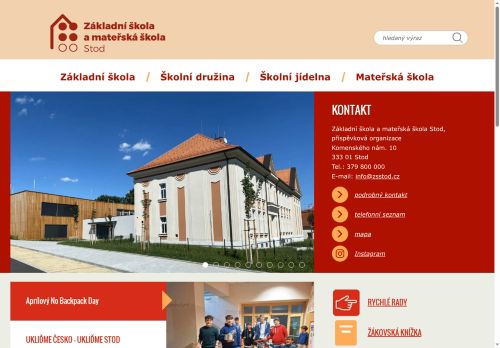 Zobrazit webové stránky Základní škola a mateřská škola Stod