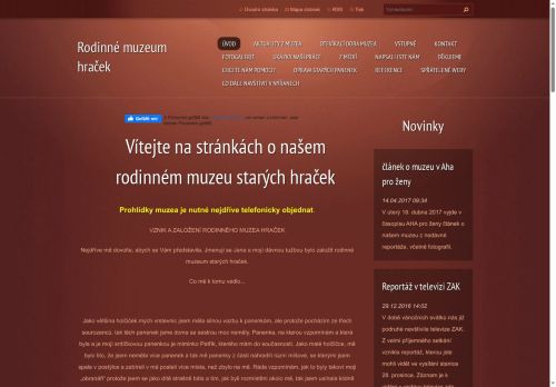 Zobrazit webové stránky Rodinné muzeum hraček