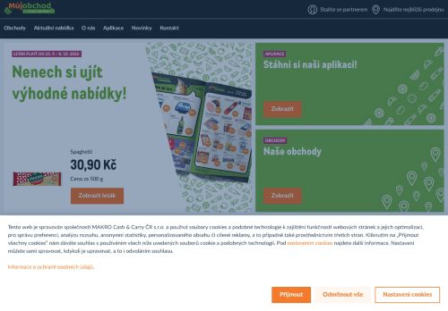 Zobrazit webové stránky Můjobchod - Potraviny Sokolovská