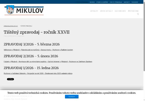 Zobrazit webové stránky Zpravodaj města Mikulov