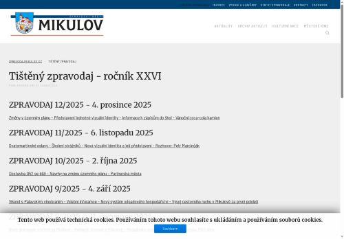 Zobrazit webové stránky Zpravodaj města Mikulov