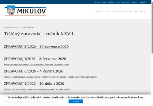 Zobrazit webové stránky Zpravodaj města Mikulov