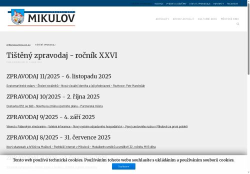 Zobrazit webové stránky Zpravodaj města Mikulov