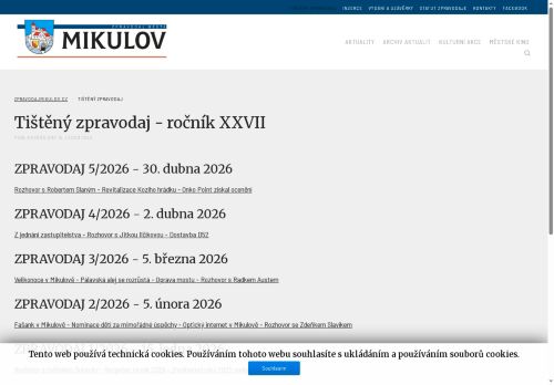 Zobrazit webové stránky Zpravodaj města Mikulov