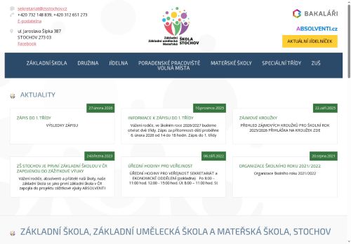 Základní škola, Základní umělecká škola a Mateřská škola, Stochov, příspěvková organizace nabízí práci na pozici Vedoucí školní jídelny v obci Stochov